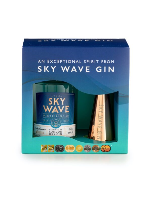 Sky Wave Gin 200ml and Jigger Gift Box
