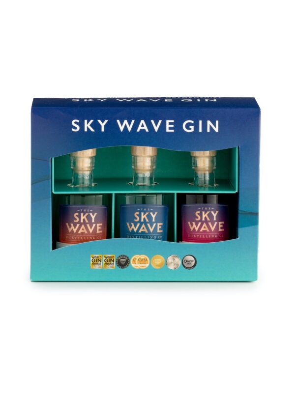 Sky Wave 3 x Miniatures Gin Gift Box