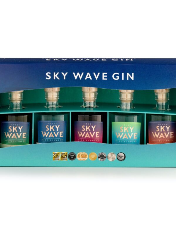 Ultimate Sky Wave Gin Gift Box - 5 x Sky Wave Miniatures