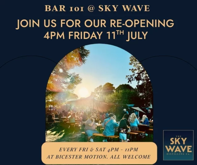 Your weekend plans are sorted!
The wait is almost over. The sun will be shining.
And your favourite Bicester outdoor bar is re-opening on Friday 11th July at 4pm

Food: 
5.30pm Friday: Fabulous pizzas from @jojosdoughonthego 
5.30pm Saturday: Delicious Indian Street Food from @gkitchen2018 

7pm Music on Saturday from @hannahspeller78 
erforming a fantastic and diverse mix of well known & loved songs from every era. 

 #WeekendDrinks #weekendplans #summer #livemusic #livemusicvenue
